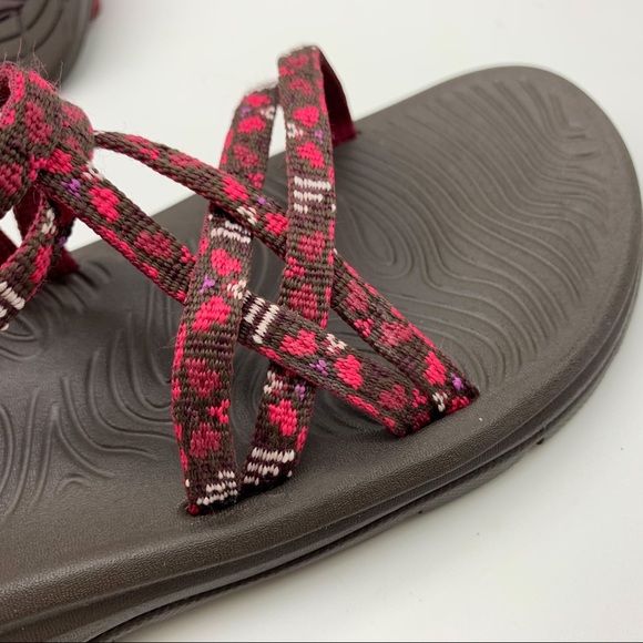 CHACO ZX/1 fuschia double strap sandals, women’s 8 - Picture 8 of 8